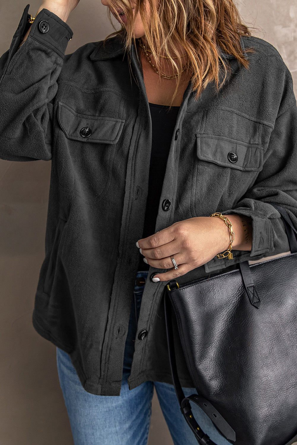 EB | Casual Fleece Shirtjacke Weich und Warm Perfekt für Den Alltag
