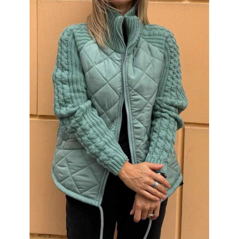 EB | Gemütliche Steppjacke mit Strickärmeln für Frauen