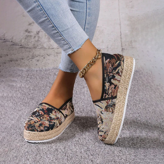 Vintage Plattform Slip-On Schuhe EB
