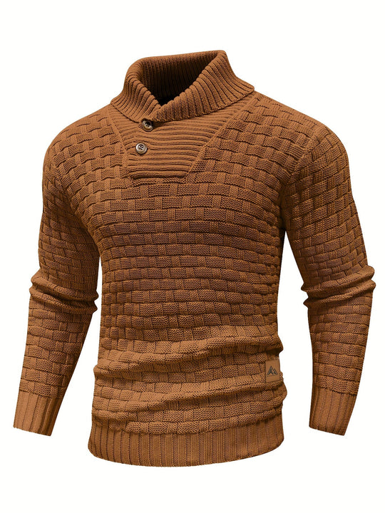 EB | Strickpullover mit Geflochtenem Muster Klassisch und Bequem Perfekt für Den Alltag