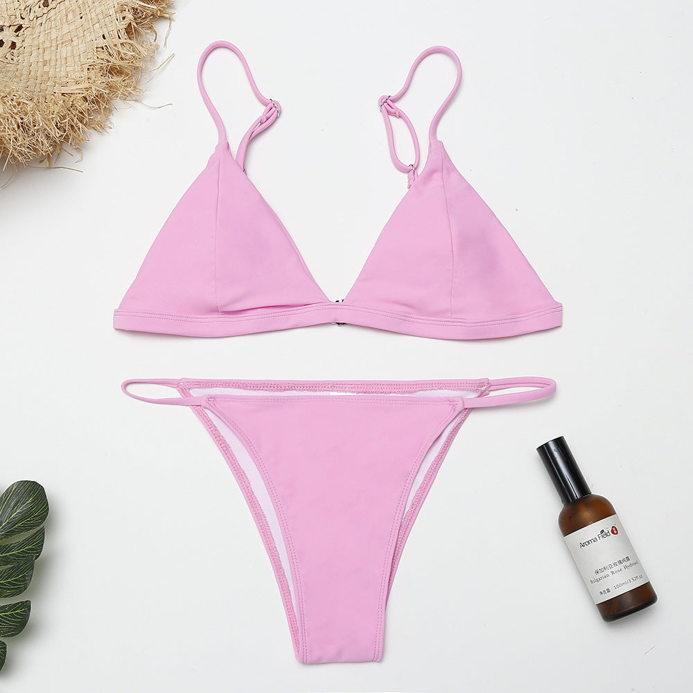 Damen Triangel-Bikini-Set mit verstellbaren Trägern EB