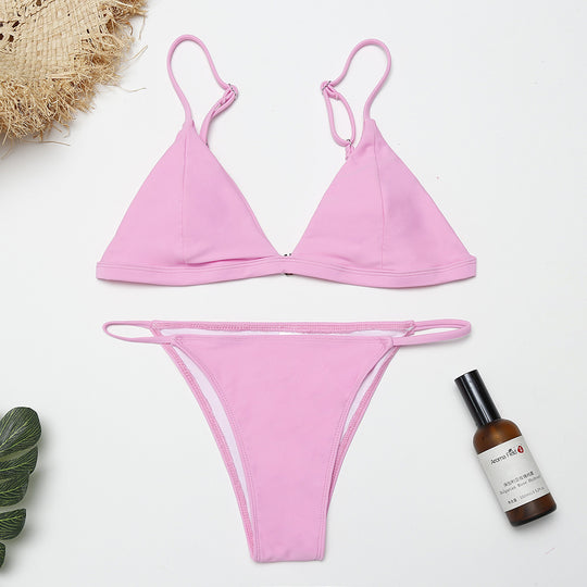 Damen Triangel-Bikini-Set mit verstellbaren Trägern EB