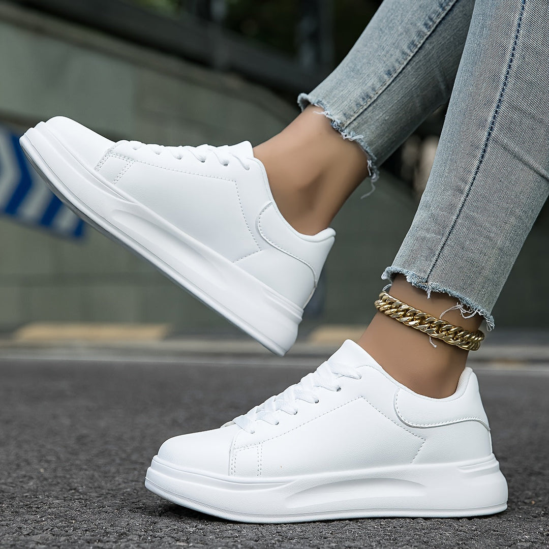 EB | Saubere Weiße sneaker Für Damen, Weiß