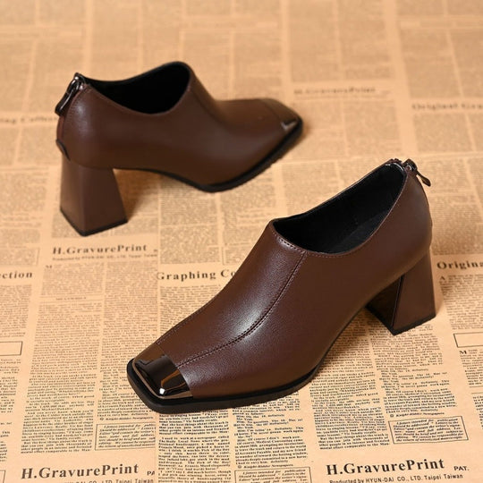 Klassische Lederoptik-Stiefeletten mit Reißverschluss EB EB