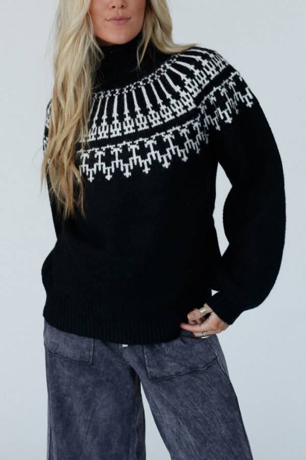 EB | Weihnachts Verdickte Rollkragen Langarm Gestrickter Pullover