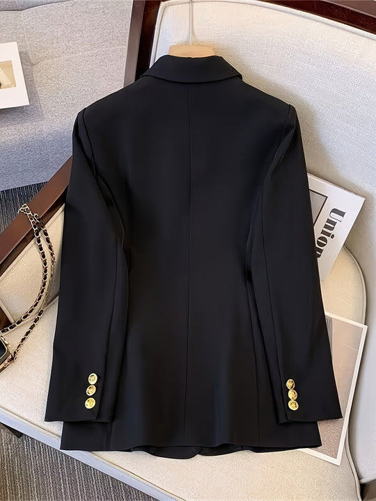 EB | Eleganter Slim Fit Damen Blazer Mit Goldenen Knöpfen