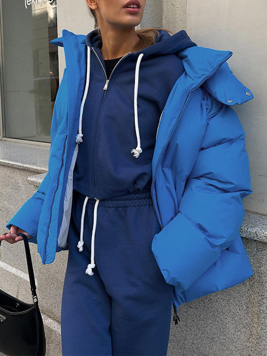 EB | Mehrfarbiges Gepolstertes Jacket mit Kapuze