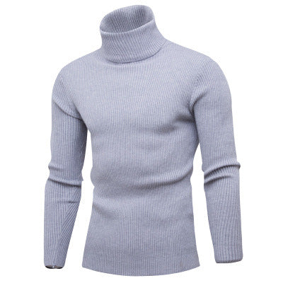 Herren Rollkragenpullover aus feinem Rippstrick EB