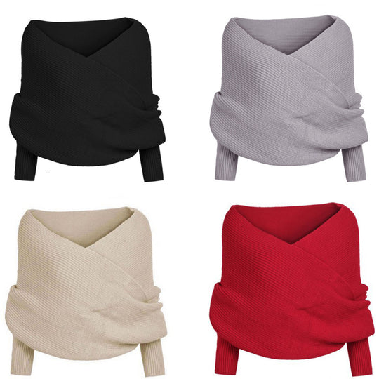 Damen Großer Strickschal mit innovativer Knotenoptik und weichem Material EB