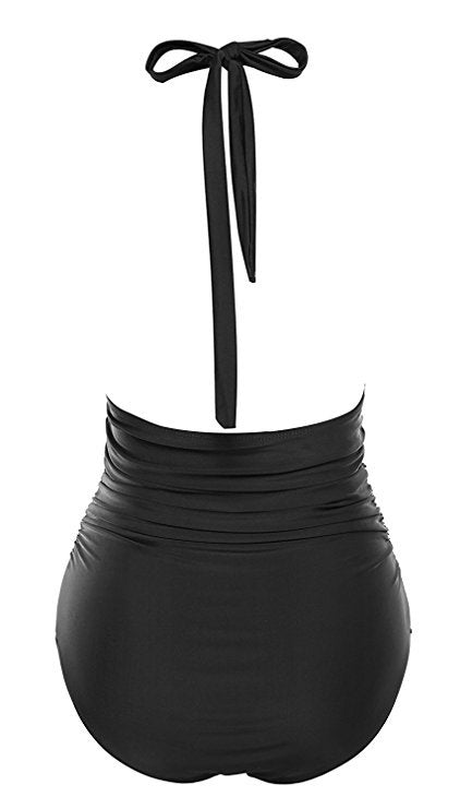 Damen Floral Badeanzug mit tiefem Ausschnitt EB