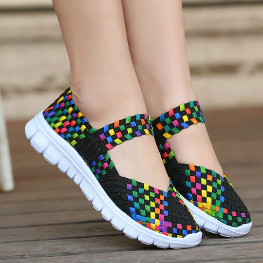 EB elastische Band gewebt leichte flache Schuhe