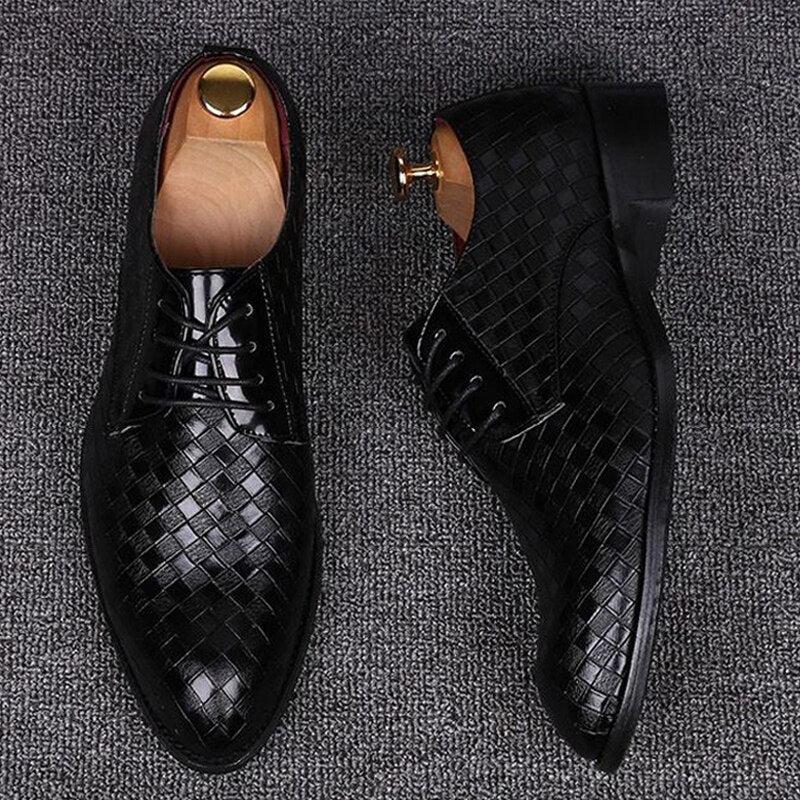 Elegante Leder Herren Schnürschuhe EB