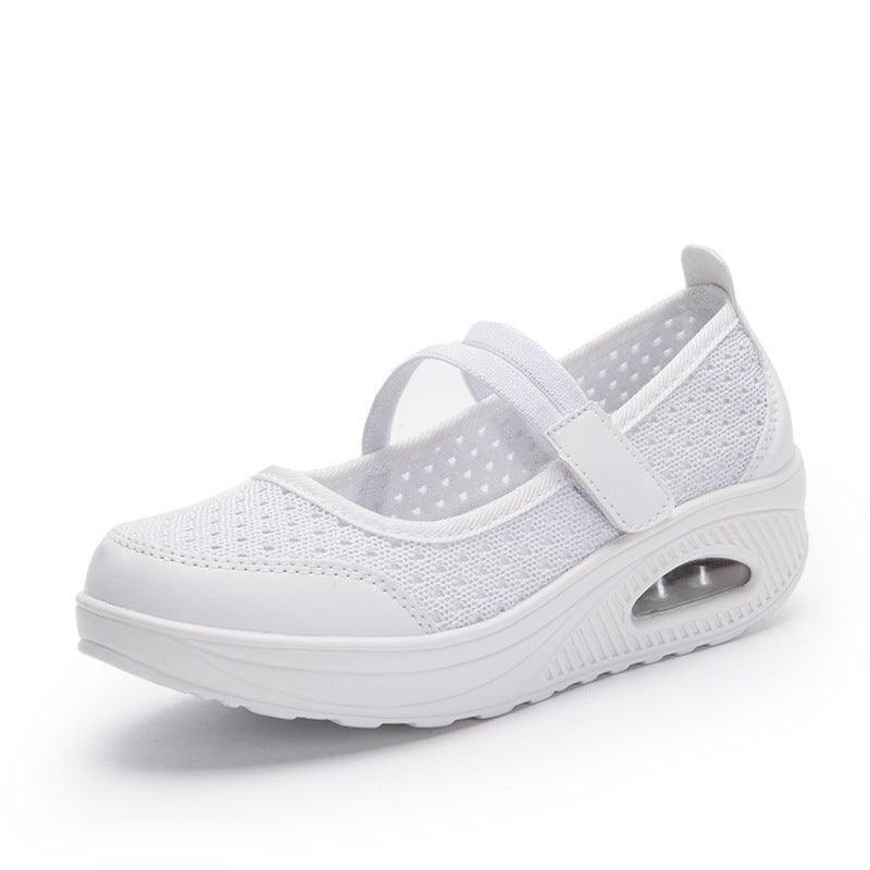 Damen Bequeme Slip-On Laufschuhe mit atmungsaktivem Obermaterial und dämpfender Sohle EB