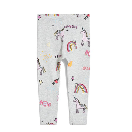 Mädchen Leggings mit zauberhaften Regenbogen- und Einhorn-Motiven EB