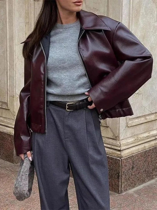 EB | Damen vegan Lederjacke