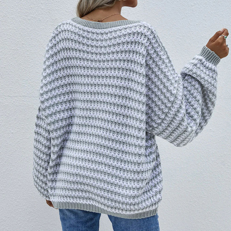 EB | Gestreifter Strickpullover Für Modische Looks