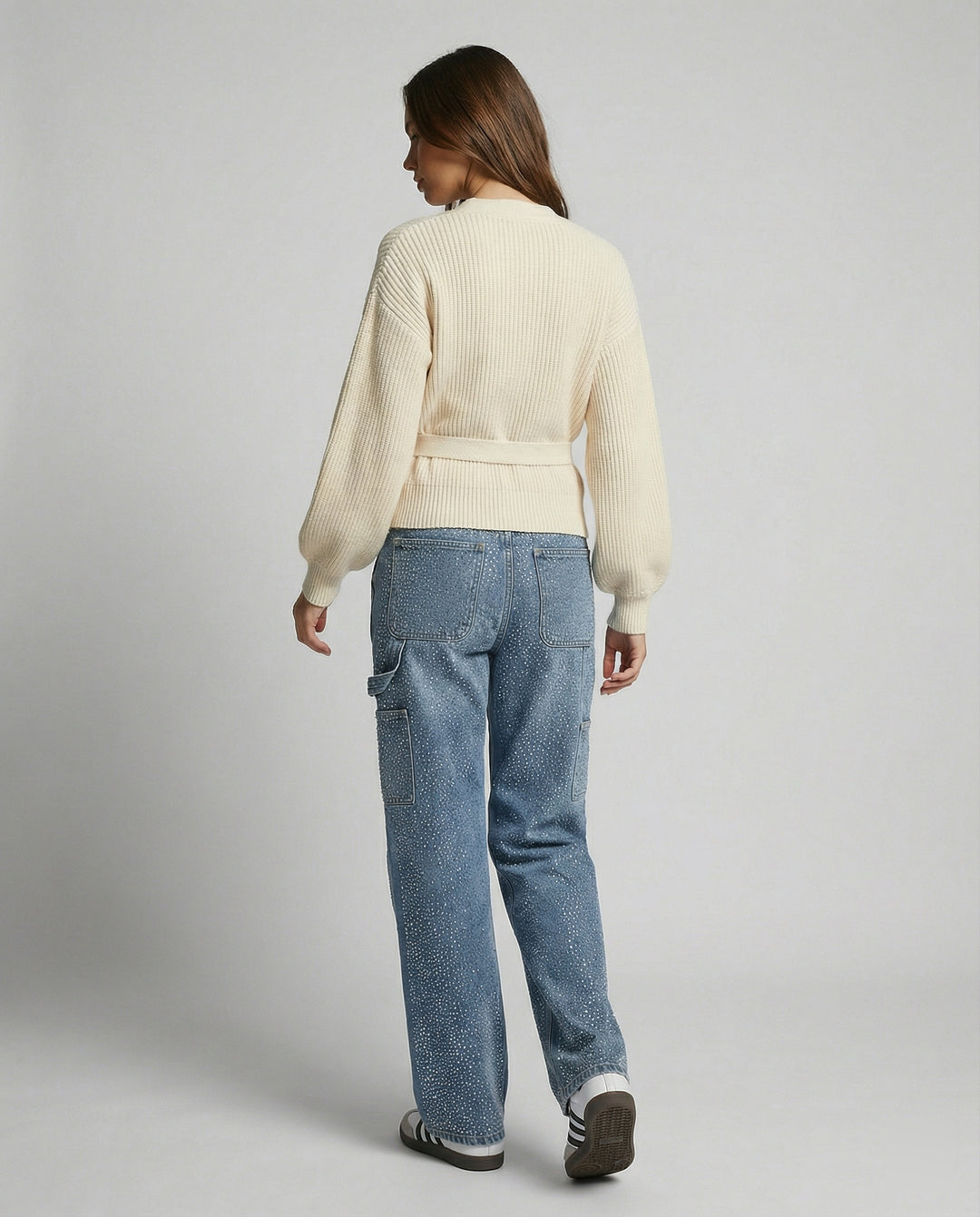EB | Jeans mit Glänzenden Details Trendy und Komfortabel