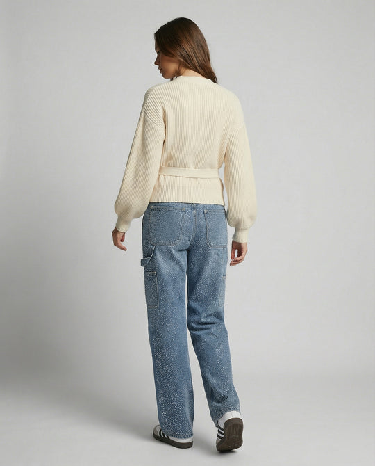 EB | Jeans mit Glänzenden Details Trendy und Komfortabel