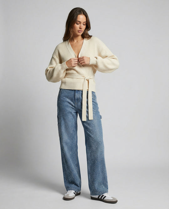 EB | Jeans mit Glänzenden Details Trendy und Komfortabel