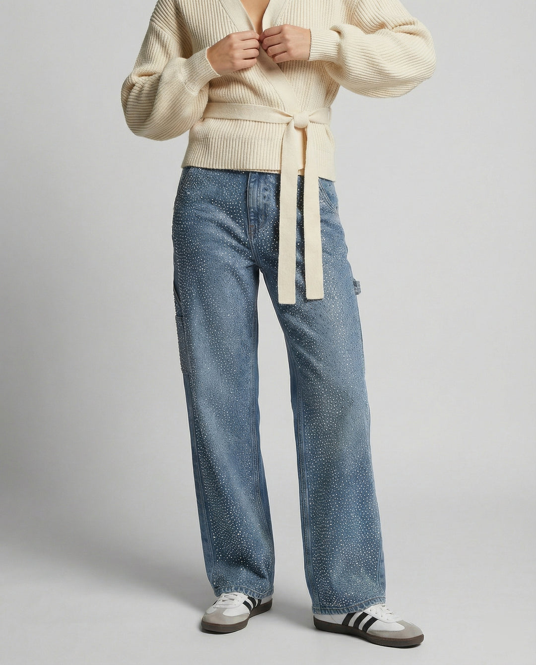 EB | Jeans mit Glänzenden Details Trendy und Komfortabel