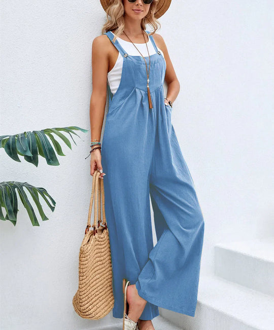 EB | Ärmellose Latzhose Lässig Jumpsuit