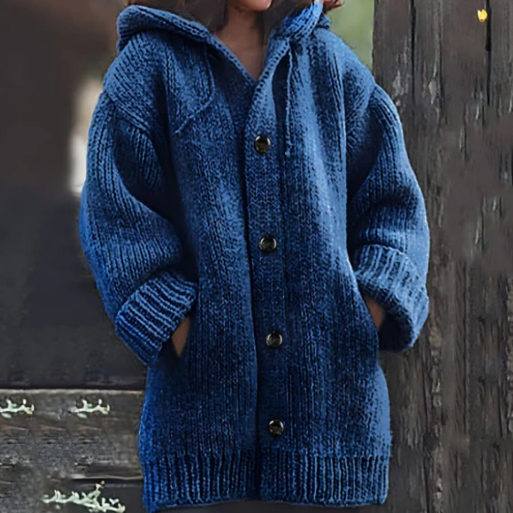EB | Gestrickte Damenjacke Mit Kapuze