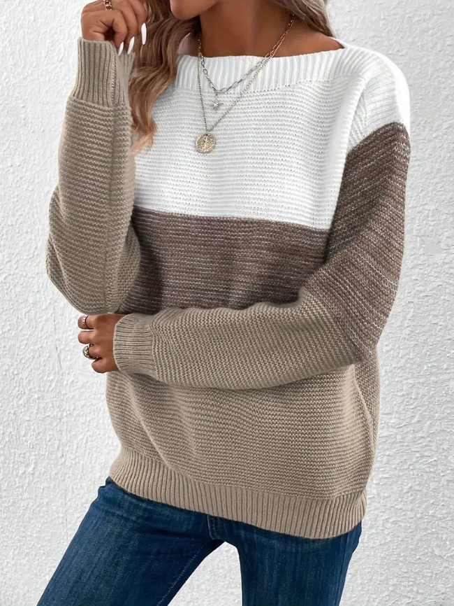 EB | Eleganter Langarm Pullover mit Fallenden Schultern