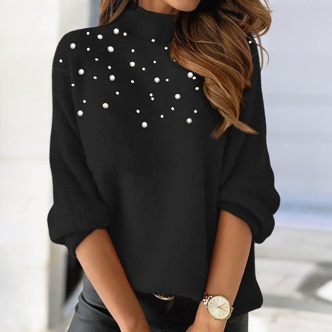 EB | Damen Pullover mit Perlenverzierung