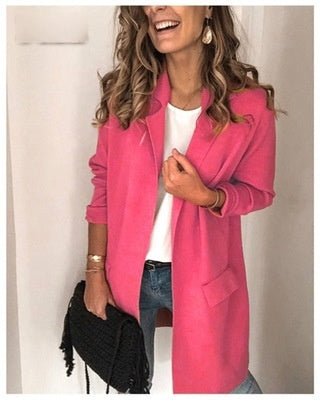 EB | Einfarbiger Blazer Mit Langen Ärmeln