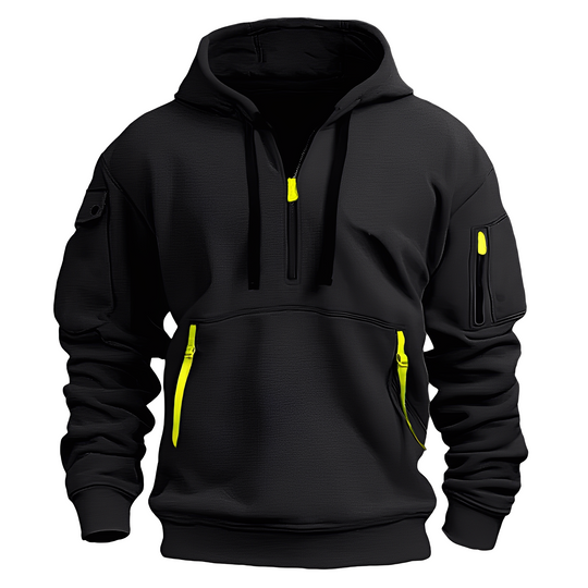 EB | Lässiger, lockerer Hoodie mit Reißverschluss für Männer