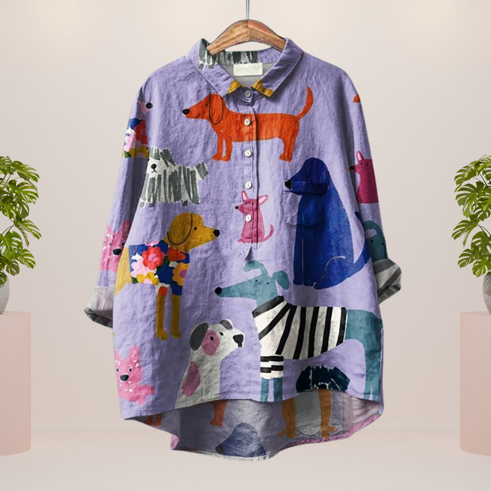 EB | Exklusives Damenhemd mit Kunstdruck