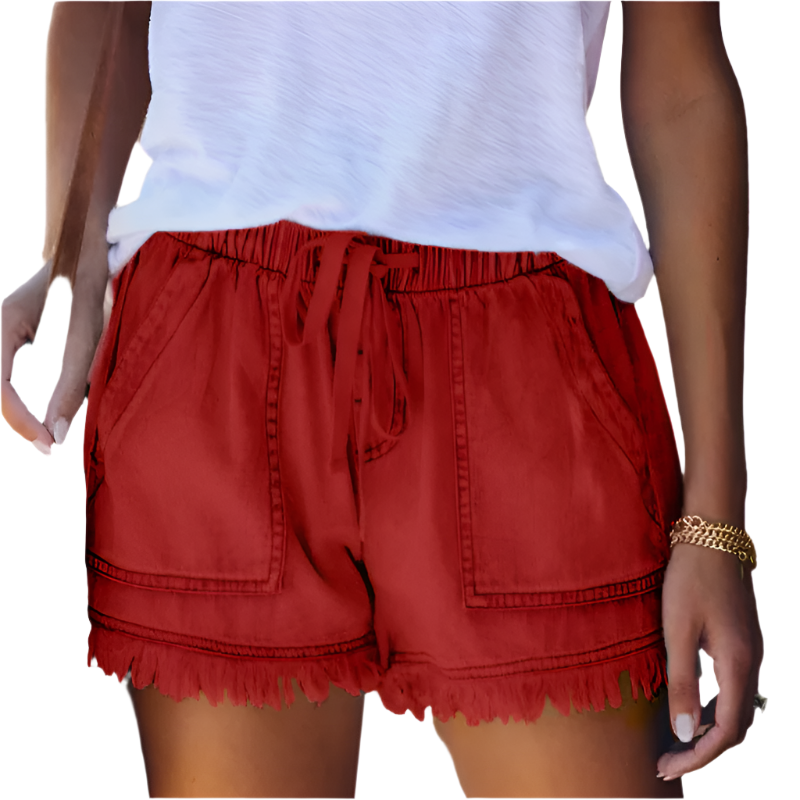 EB | High-Waist Denim-Shorts