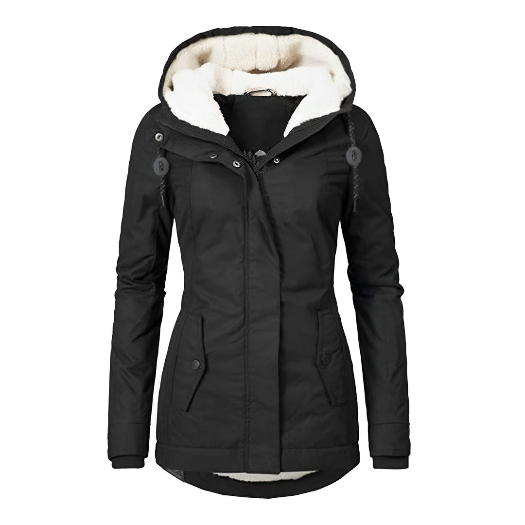 EB | Warmer Plissierte Jacke mit Kapuze für Frauen