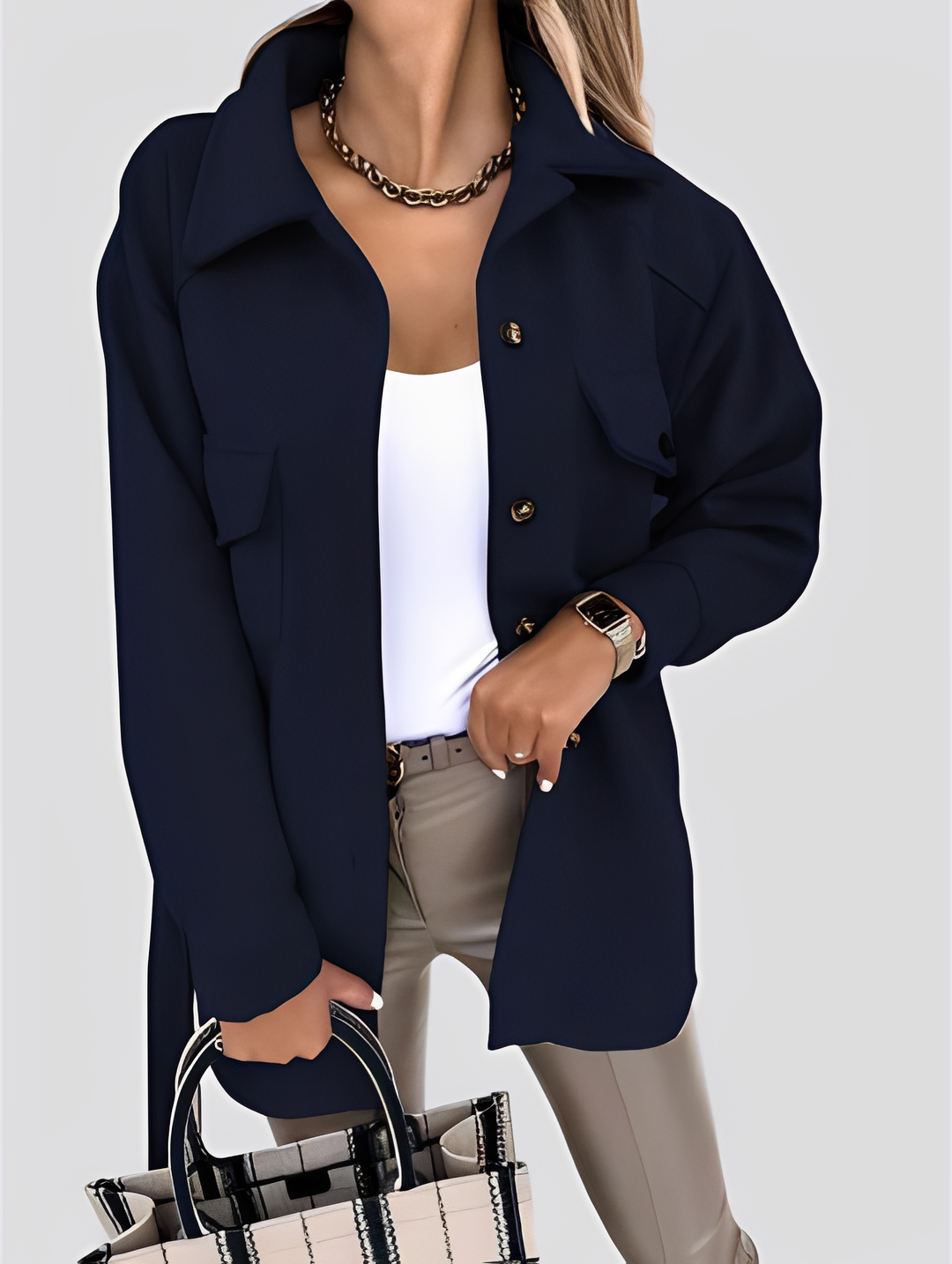 EB | Moderne, leichte Damenjacke mit Reverskragen