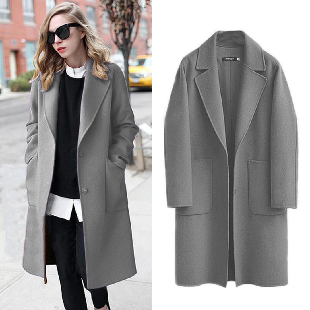 EB | Langarm Winter Warme Trench Mantel - Lange