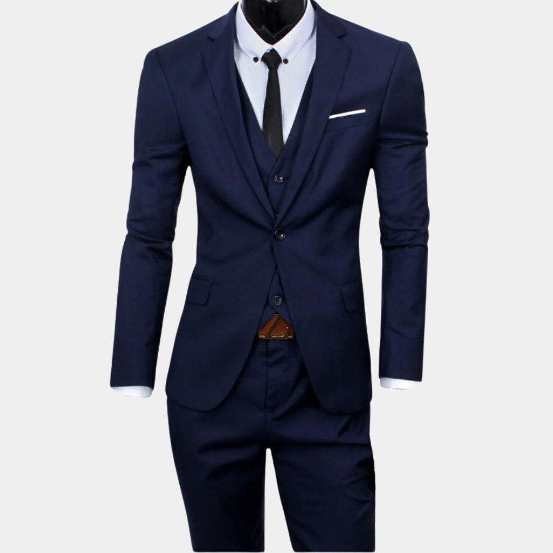 EB | Herren Business Anzug 3-teilig – Sakko, Weste & Hose