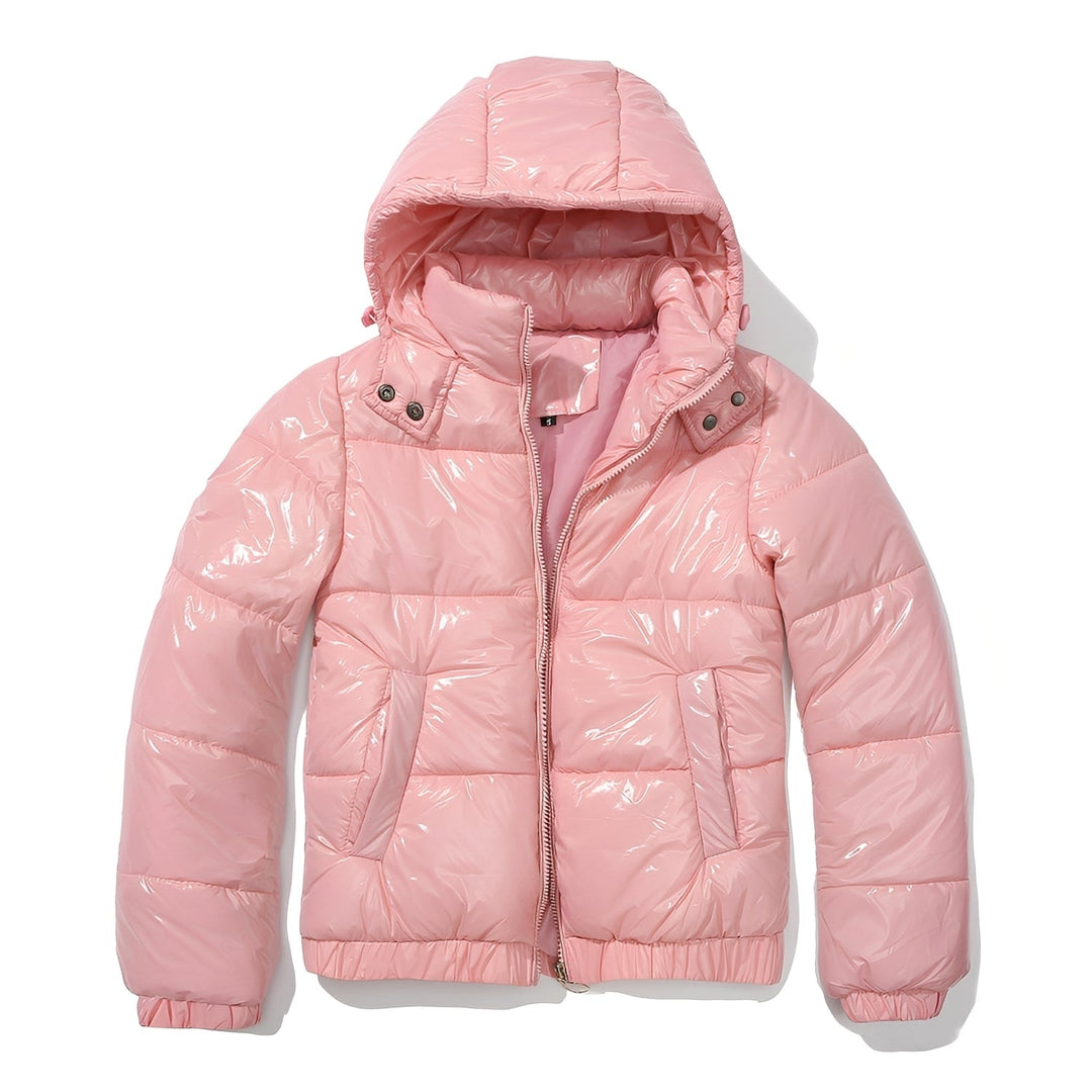EB | Elegante, glanzvolle Damenjacke mit Kapuze