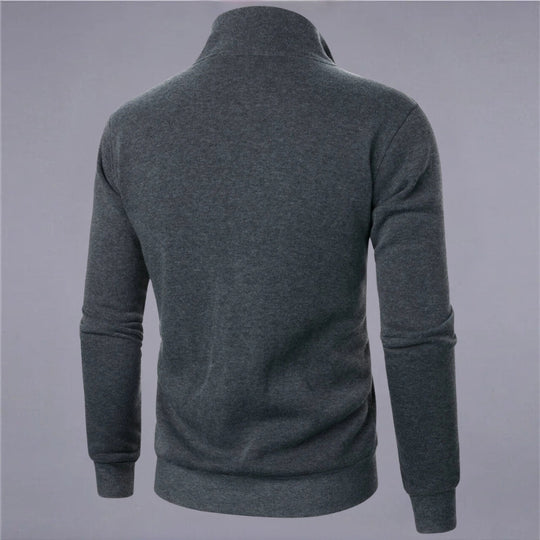 EB | Klassisches Sweatshirt mit Reißverschluss Baumwollmischung Komfort und Stil