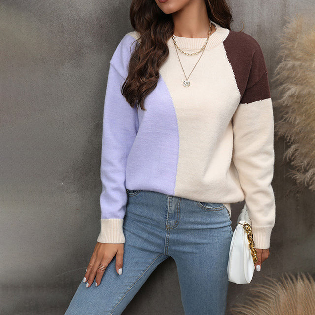 EB | Farbblock Strickjacke Acryl Modern, Bequem