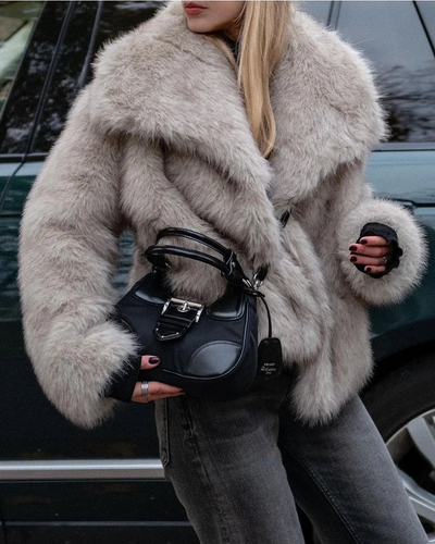 EB | Fur Coat Damen Reguläre Passform Belle Couture Fp 22 Essentielle Eleganz