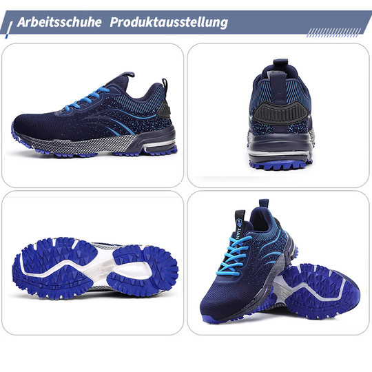 Leicht Sicherheitsschuhe Herren Damen Arbeitsschuhe Atmungsaktiv Schutzschuhe Stahlkappe Sportlich Sneaker EB