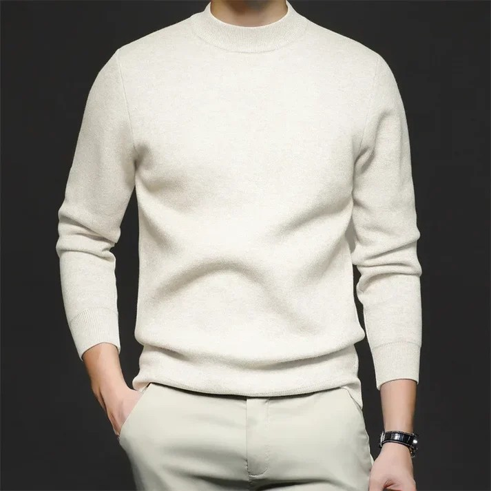 EB | Klassischer Strickpullover Rundhals Zeitloses und Elegantes Aussehen