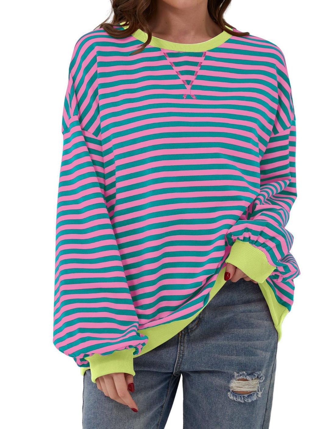 EB | Eleganter, lockerer Damenpullover mit Streifen