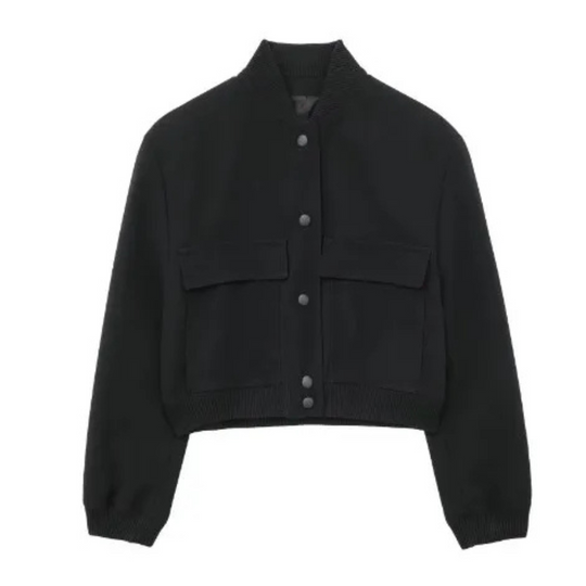 EB | Kurze Jacke mit Rundhalsausschnitt für Frauen