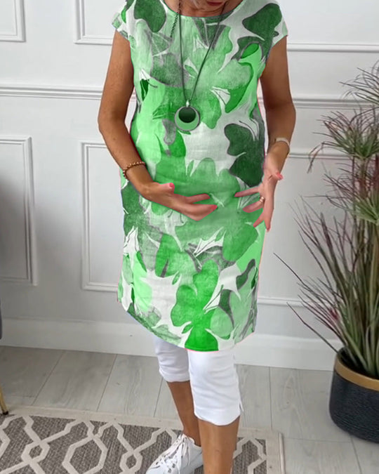 EB | Lässiges Longtop mit Farbenfrohem Blumenprint