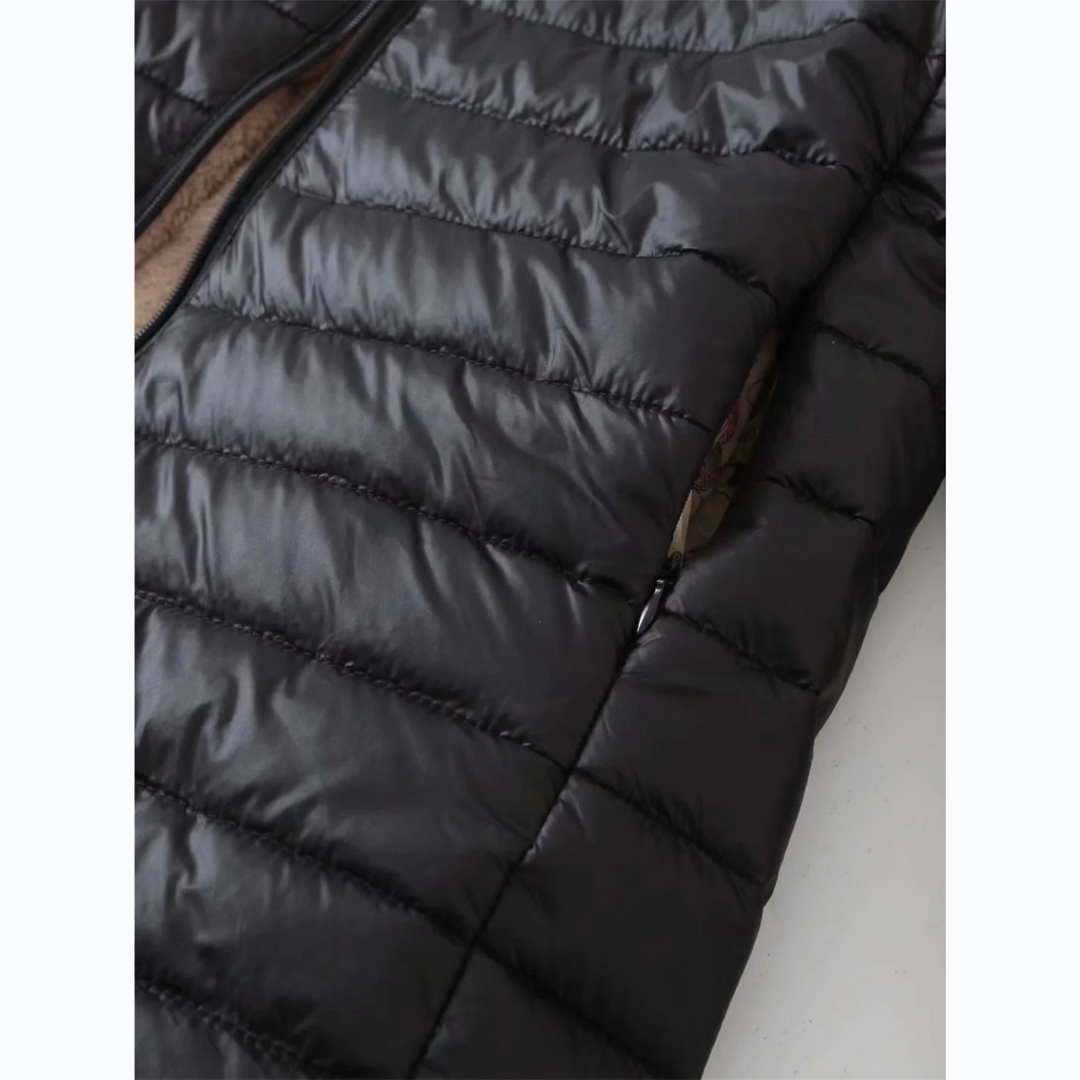 EB | Luxuriöse Fleecegefütterte gepolsterte Jacke mit Kapuze für zusätzlichen Komfort Ideal für Herbst/Winter
