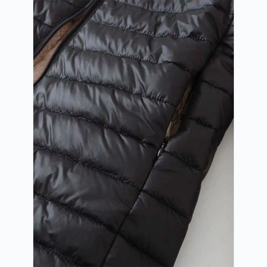 EB | Luxuriöse Fleecegefütterte gepolsterte Jacke mit Kapuze für zusätzlichen Komfort Ideal für Herbst/Winter
