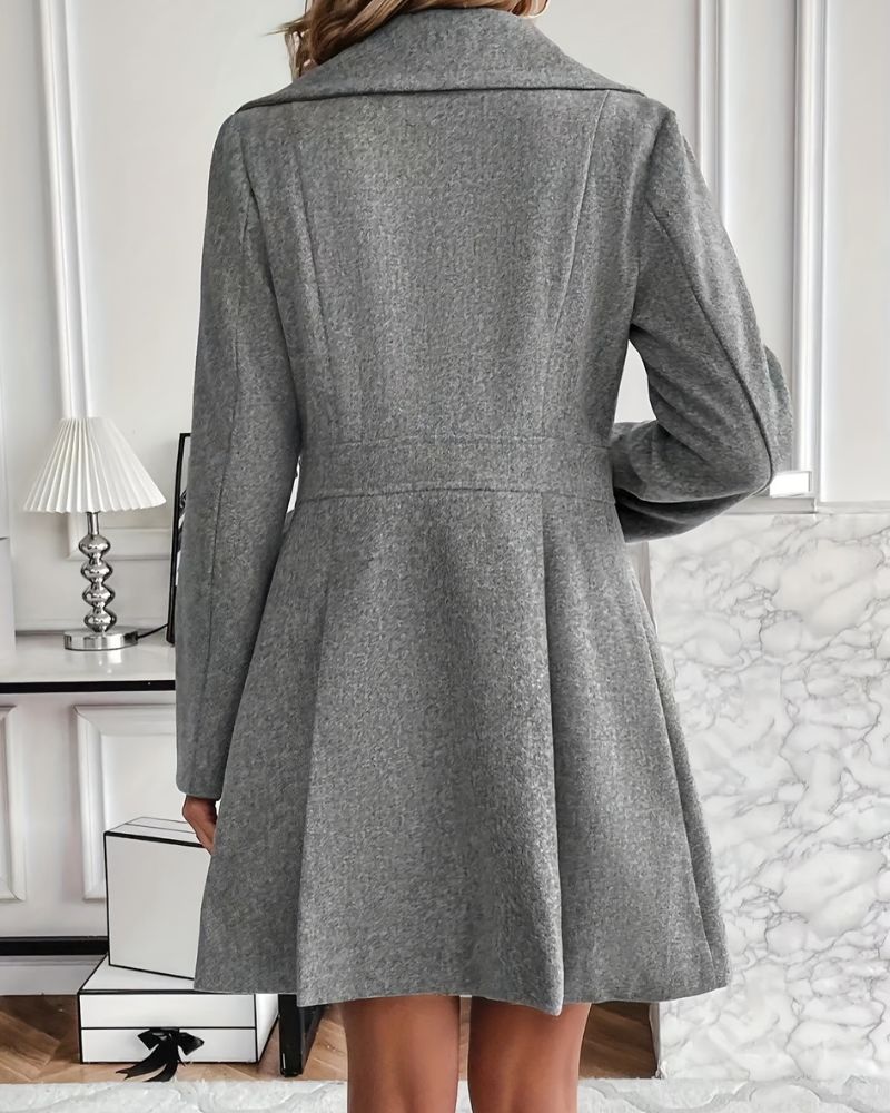 EB | Eleganter Falten Woll Mantel