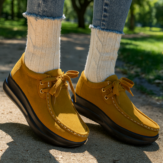 Wildleder-Schnürschuhe mit rutschfester Sohle EB EB