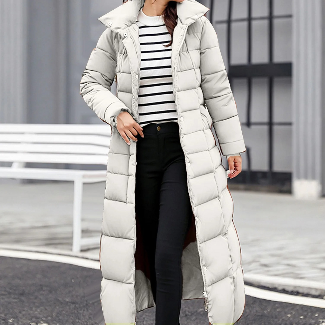 EB | Elegante Pufferjacke mit Umlegekragen und Knopf für Damen
